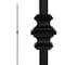 Nuvo Iron in Square x 44in Long Black Steel Interior Balusters - Single Collar, 12PK SQI1C-12MP - alternate 1